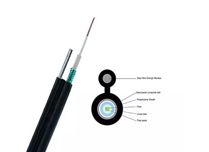 Outdoor Self-Supported 12 Core Aerial Fiber Optical Cable