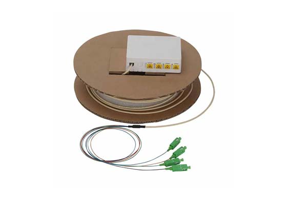 pre terminated 4 ports sc fiber optical cable wall plate